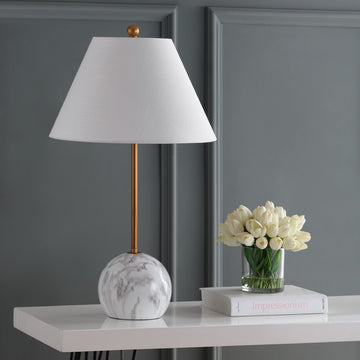 Miami 29" Minimalist Resin/Metal LED Table Lamp - JONATHAN Y